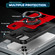 iPhone 14 / 13 Ring Holder Carbon Fiber PC Hybrid TPU Phone Case - Red
