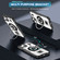 iPhone 14 / 13 Ring Holder Carbon Fiber PC Hybrid TPU Phone Case - White