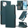 iPhone 14 / 13 Side Buckle RFID Anti-theft Leather Phone Case - Green