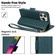 iPhone 14 / 13 Side Buckle RFID Anti-theft Leather Phone Case - Green