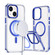 iPhone 14 / 13 Two-color TPU Hybrid PC MagSafe Phone Case - Blue