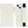 iPhone 14 / 13 Wristband Holder Zipper Purse RFID Leather Phone Case - White