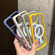 iPhone 14 2 in 1 Colorful Frame Transparent Magnetic Phone Case - Transparent