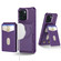 iPhone 14 2-in-1 Magnetic Wallet MagSafe Leather Back Phone Case - Purple