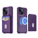 iPhone 14 2-in-1 Magnetic Wallet MagSafe Leather Back Phone Case - Purple