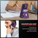 iPhone 14 2-in-1 Magnetic Wallet MagSafe Leather Back Phone Case - Purple