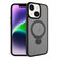 iPhone 14 360 Degree Rotating MagSafe Magnetic Bracket Frosted Phone Case - Black