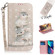 iPhone 14 3D Colored Horizontal Flip Leather Phone Case - Squirrels