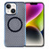 iPhone 14 6D Plated Carbon Fiber Clear Magsafe PC Phone Case - Dream Blue
