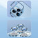 iPhone 14 9D Plated Lens Film Clear Phone Case - Sierra Blue
