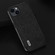 iPhone 14 ABEEL Black Edge Genuine Leather Mino Phone Case - Black