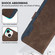 iPhone 14 ABEEL Color Block Magnetic RFID Leather Phone Case - Brown-Blue