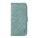 iPhone 14 ABEEL Frosted Magnetic RFID Leather Phone Case - Cyan