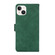 iPhone 14 ABEEL Frosted Magnetic RFID Leather Phone Case - Green