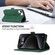 iPhone 14 ABEEL Frosted Magnetic RFID Leather Phone Case - Green