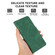 iPhone 14 ABEEL Frosted Magnetic RFID Leather Phone Case - Green