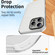 iPhone 14 Acrylic Skin Feel Corrugated Phone Case - Transparent White