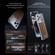 iPhone 14 Aluminum Alloy Aromatherapy Wood Grain Phone Case - Grey