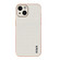 iPhone 14 AZNS Electroplated Frame Crocodile Texture Full Coverage Phone Case - White