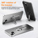 iPhone 14 Baking Varnish 360 Rotate Holder No Frame PC Phone Case - Silver