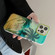 iPhone 14 Beach Coconut Dual-side Laminating Laser Frosted Phone Case - Green Yellow