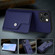 iPhone 14 Button Card Bag RFID Anti-theft Phone Case - Blue
