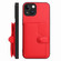 iPhone 14 Button Card Bag RFID Anti-theft Phone Case - Red