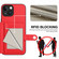 iPhone 14 Button Card Bag RFID Anti-theft Phone Case - Red