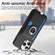 iPhone 14 Carbon Fiber Ring Side Insert Card Bag MagSafe Phone Case - Black