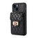 iPhone 14 Card Slot Leather Phone Case - Black
