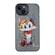 iPhone 14 Cartoon Animal Graffiti PC + TPU Phone Case - Calico Cat