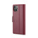 iPhone 14 CaseMe 023 Butterfly Buckle Litchi Texture RFID Anti-theft Leather Phone Case - Wine Red