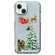 iPhone 14 Christmas Colored Drawing Pattern High Transparent Soft TPU Phone Case - Christmas