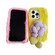 iPhone 14 Cloth Flower Plush TPU Phone Case - Beige