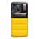 iPhone 14 Color Block Down Jacket Phone Case - Black Yellow