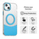 iPhone 14 Color Blocking Series MagSafe Magnetic PC Hybrid TPU Phone Case - Blue