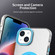 iPhone 14 Color Blocking Series MagSafe Magnetic PC Hybrid TPU Phone Case - Blue