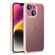 iPhone 14 Colorful Armor Lens Film Translucent Skin Feel Phone Case - Pink