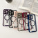 iPhone 14 Colorful Two-Color Lens Film MagSafe Magnetic Horn Acrylic+TPU Case - Black