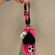 iPhone 14 Creative Plush Heart Design Phone Case with Lanyard - Rose Red