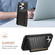 iPhone 14 Crocodile Texture Card Bag Design Full Coverage Phone Case - Black