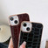 iPhone 14 Crocodile Texture Genuine Leather Nano Electroplating Phone Case - Black