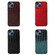 iPhone 14 Crocodile Top Layer Cowhide Leather Case - Red