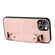 iPhone 14 Crocodile Wristband Wallet Leather Back Cover Phone Case - Pink