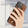 iPhone 14 Cross Leather Ring Vertical Zipper Wallet Back Phone Case - Brown