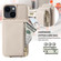 iPhone 14 Crossbody Lanyard Zipper Wallet Leather Phone Case - Beige