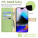 iPhone 14 Crossbody Litchi Texture Square Buckle Leather Phone Case - Green