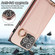 iPhone 14 Crossbody Ring Wallet Leather Back Cover Phone Case - Pink