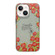 iPhone 14 Crystal Ice Cooling Shockproof TPU Phone Case - Red Flower