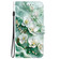iPhone 14 Crystal Texture Colored Drawing Leather Phone Case - Jade Flowers